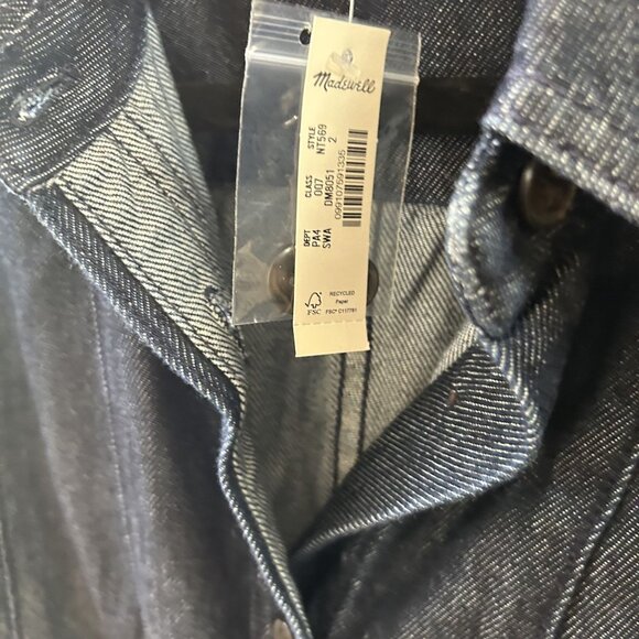 Madewell Womens Button Up Long Sleeve Denim Maxi Dress Blue Size 2 NWT - Picture 6 of 9